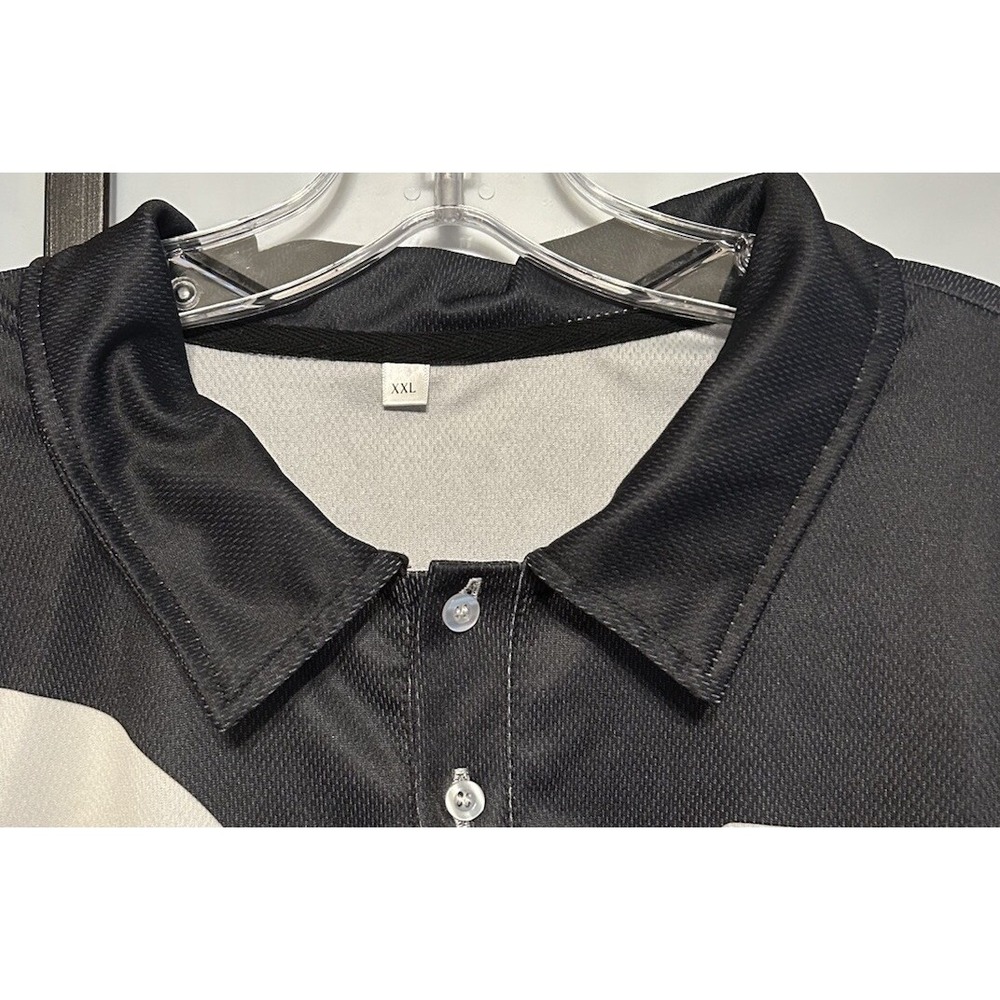 Funny Golf Polo Shirts Men's XXL Black Yellow - Picture 2 of 4